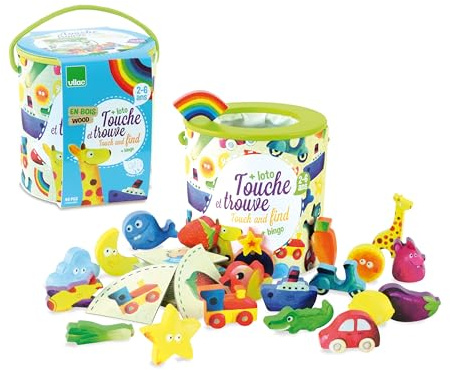Vilac | Jeu Touche et Trouve CEKOI pour Enfants 3 Ans+ | Reconnaissance Tactile | Sac en Tissu | Développe Toucher Mémoire et Vocabulaire | Jeu | Activité sans Écran | Idée Cadeau Enfant