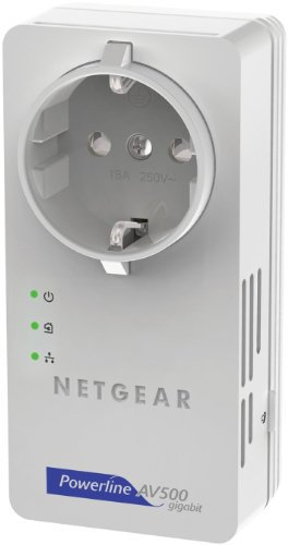 Netgear Powerline AV+ 500 N - Adaptador de comunicación por línea eléctrica, Blanco