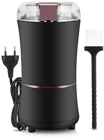 Molinillo de café eléctrico molino de granos, nueces, semillas, hierbas y especias, con hoja de acero inoxidable de 400W Potencia Muele Rápidoy silenciosamente Viene con Cepillo para Limpieza