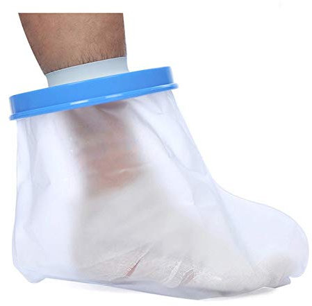 HKF HO KI HO Waterproof Adult Foot&Ankle Cast Cover for Shower Bath,Cast Protector Keep Cast Bandage Dry,Watertight Cast Bag for Wound Foot Ankle Boot-Adult Foot