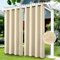 Cortina de Patio para Exteriores, 1 Panel Opaco Impermeable con Aislamiento térmico para Exteriores, Cortina de jardín para Porche/pérgola/Yarda/Puerta corredera/cenador (Blanco Crema, 132 x 238 cm)