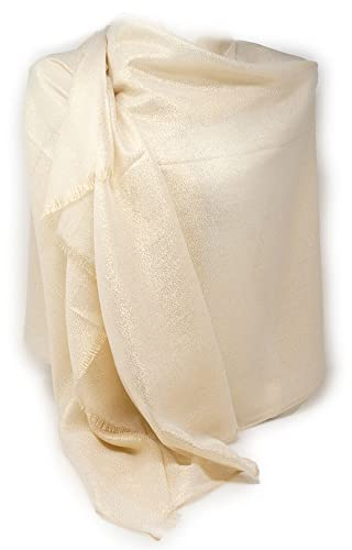 Stola cerimonia dorata donna elegante coprispalle gold glitter brillantini scialle glitterato grande per matrimonio abito da sera ragazza signora Foulard fular leggero Oro chiaro