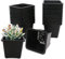 GGOUPTY Plastic Square Plant Pots 10 cm 30 Pcs Succulent Planter Nursery Pots for Flower Staring Seedling