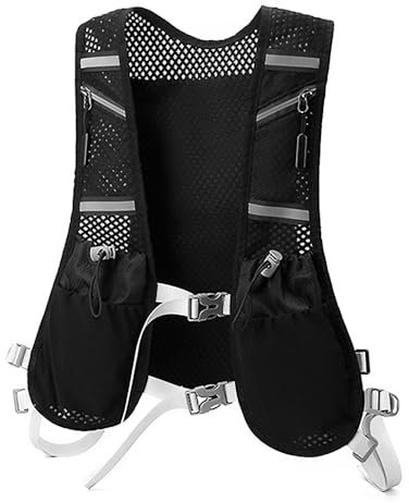 Laufweste Damen und Herren, laufweste reflektierend mit Verstellbare Brustgurte, 210g Ultraleicht Running Vest, Trinkweste Laufen, Lauf Weste für Laufen, Radfahren, Trails, Marathons