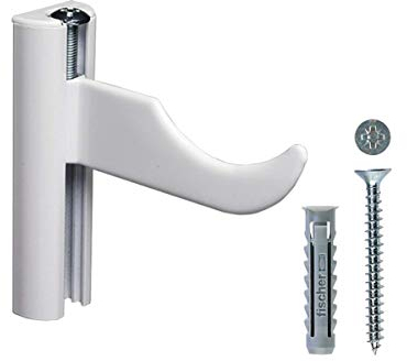 Fischer Mensola radiatori e termosifoni tubolari a 2 e 3 colonne,per pareti in cartongesso, TX Regal für Heizkörper und Rohrheizkörper mit 2 und 3 Säulen, für Gipskartonwände, 537955, Weiß