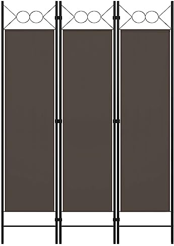 vidaXL 3-Panel Room Divider Folding Panel Screen Movable Partition Privacy Separator Wall Furniture Indoor Bedroom Office Anthracite 120x180 cm