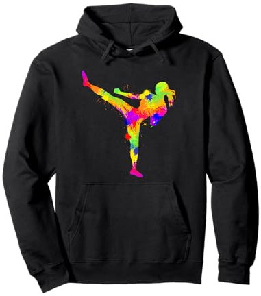 Kickboxen Kickboxer Taekwondo Karate Frauen Mädchen Kinder Pullover Hoodie