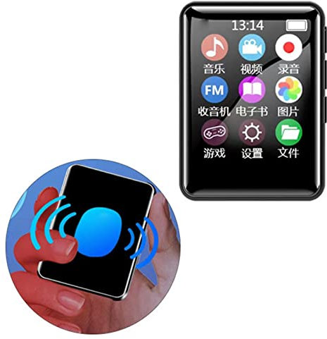 Reproductor de MP3 con Bluetooth, Pantalla Táctil, Reproductor de MP4, Reproductor de Música Portátil con Altavoz, Radio FM, Grabadora de Voz, Reproductor de Música