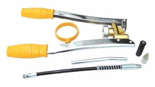 Ama Engrasador manual de 2 palancas: bomba de engrasado, cabezal de 4 garras, capacidad 500 g