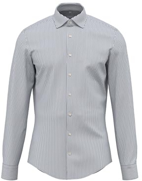 Seidensticker Camicia da Uomo Business, X-Slim Fit, Facile da Stirare, Colletto Kent, Maniche Lunghe, 100% Cotone, Blu, 48