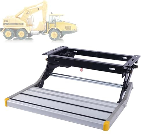 Elektrisk Automatisk Husbilstrappa, Halkfri Aluminiumtrappa for Husbilar 180 kg Kapacitet, Halkskyddssteg, Kraftig Säkerhetsplattform (Color : 50cm-12v)