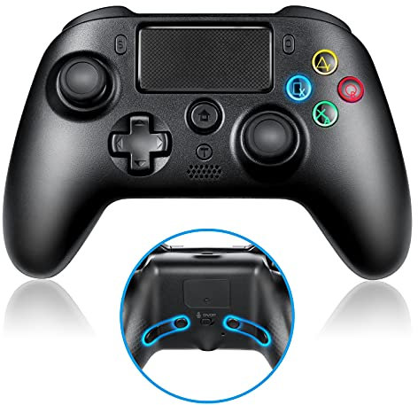 Wireless Elite Controller Kompatibel mit PS-4 Slim/Pro/PC/Steam/IOS-kompatibler Wireless-Controller mit Hall-Sensor-Auslöser/austauschbarem Joystick/Dual-Shock/4 back paddles (Black)