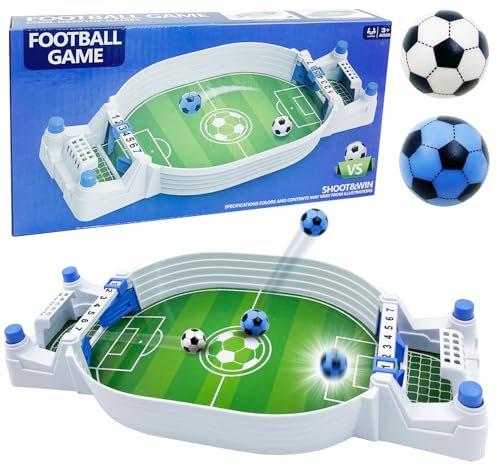 Yeefunjoy Mini Tabletop Football Game, Table Soccer Game with 2 Footballs Parent-child Interactive Games Table Football Board Family Game for Kids and Adults Christmas Birthday Worlds Cup Gifts