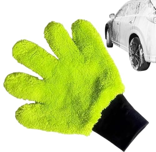 Guanto di pulizia per auto – Guanti da lavaggio senza graffi | Guanti assorbenti assorbenti acqua, guanti da lavaggio ergonomici, per lucidatura auto per cucina e casa