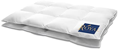 HANSKRUCHEN® Royal Daunendecke 135x200 cm - Warm / Winter - Made in Germany Kassettendecke aus 100% Gänsedaunen - Allergiker geeignet