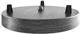 Modern Retro 3 Way Ceiling Pendant Light Cluster Nest Cage Light Fitting Rustic Lampshade Style Home E27 Lighting Kit (Brushed Silver, Ceiling Rose)