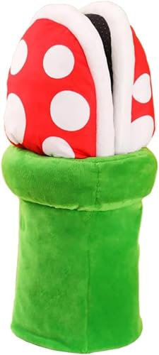 Pantuflas de piraña con diseño de plantas, divertido mocasín de dibujos animados con soporte para maceta, regalo del día de San Valentín, Rojo/Verde, 0 Wide Women/0 Wide Men