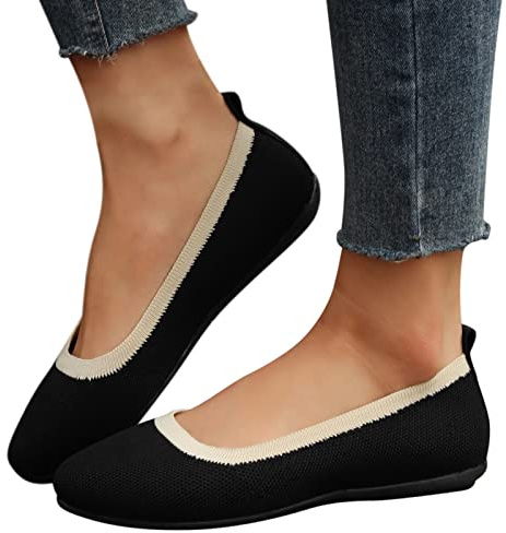Ballerines Femme Confortable Plates Interieur Chaussons Pantoufle Compensées Confort Chic Et Elegant Mocassin Fermé Chaussure Randonnée Sexy