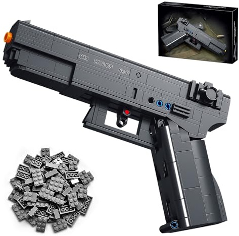 LQPFBSM Gun 1:1 G18 Building Block Set 336 Pcs Military Pistol Series Building Set Home Decor Display Gift for Adults Teens
