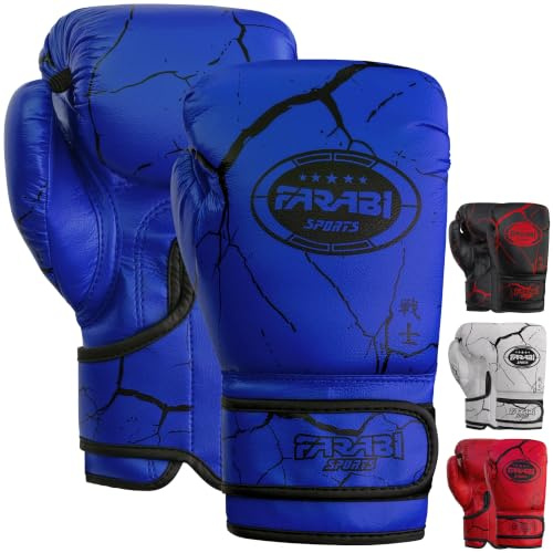 Farabi Sports Guantes de Boxeo para Niños – Guantes de Entrenamiento Junior 6, 8 oz Unisex para Kickboxing, MMA, Muay Thai, Manoplas y Saco de Boxeo