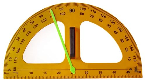 PACKOVE Half Circle Geometric Protractor 50cm Teaching Measurement Tool Non-Magnetic Plastic Ruler for Math Lessons and Classroom Whiteboard Drawing