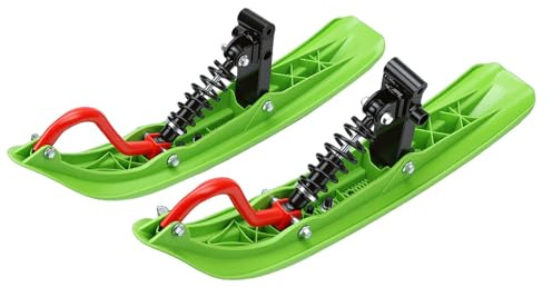 Oreilet Go Kart Snow Sledge Board, Snowmobile Front Ski Sled, Shockproof Enhanced Grip Winter Sledge, Ski Attachment for ATV, Go Kart, UTV, Buggy Quad Bike