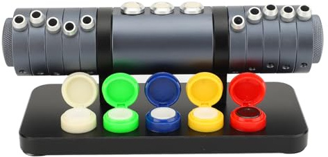 AstraLoom Watch Oiler Dishes Professional Multifunctional Watch Repair Oil Cup Holder Set with Dust Protected Lids 5 Color Metal Oil Disc Stand for Watchmakers and Enthusiasts