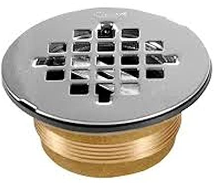 Oatey 2 in. 140 NC Brass No-Calk Shower Drain with Stainless Steel Strainer