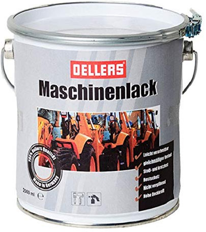 Laque de finition pour machines agricoles, 2,5 litres, gris Holder (presque comme gris ardoise RAL 7015), peinture laque à base de résines synthétiques pour le fer, l‘acier ou le bois