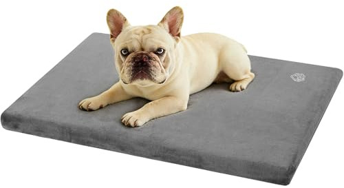 EMPSIGN Cojín Reversible para Perro (Frío y Calor), Alfombra Impermeable para Perros Pequeños (59 x 41 x 7,6 cm), Cama para Perro de Espuma de Alta Densidad, Colchón para Perro con Funda