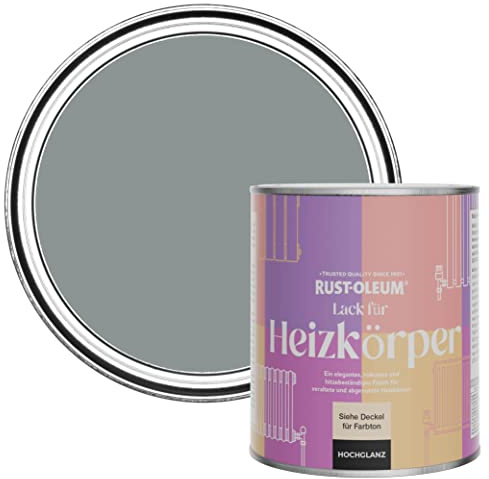 Rust-Oleum Grey Heat Resistant Radiator Paint in Gloss Finish - Slate 750ml