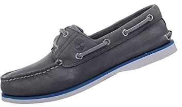 Timberland Classic 2-Eye Boat Herren grau Leder Bootsschuhe Sneakers NEU (eu_Footwear_Size_System, Adult, Numeric, medium, Numeric_42)