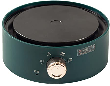 flexman AU 220 V Mini Poêle Ronde Électrique, Plaque Chauffante de Comptoir Portable à Chauffage Vertical à 360 Degrés pour la Cuisson à la Maison de la Soupe, du Porridge(Vert)