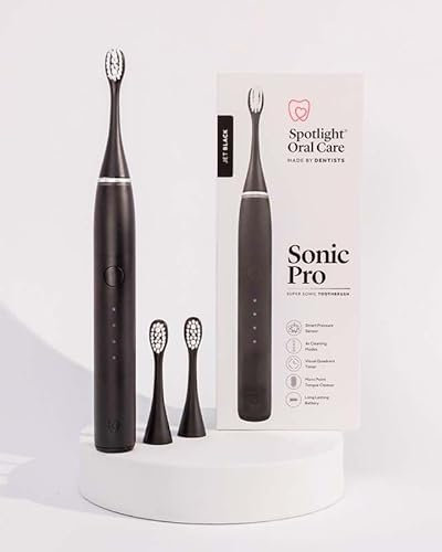 Spotlight Oral Care Sonic Pro Electric Toothbrush - Made by Dentists | Award Winning | Advanced Sonic Technology (50,000 Strokes/min) | 4 Customisable Modes | Up to 70-Day Battery | Gentle on Gums