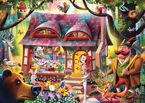Ravensburger - Puzzle Caperucita Roja 1000 Piezas para Adultos, Pegamento para Enmarcar, Rompecabezas, Regalos, 70x50cm