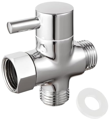 1 Piezas 3 Vías Válvula Desviadora de Brazo de Ducha, Ducha Válvula, Ducha Desviador Agua, Valvula Ducha 3 Vias, para Cabezal de Ducha de Mano, Cabezal de Pulverización Fijo
