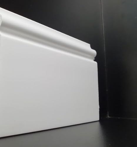 BATTISCOPA DUCALE CONFEZIONE MT. 20 (ASTE 2 METRI) DURO POLIMERO Resistente agli urti Altezza 8/10/12/15 cm IMPERMEABILI VERNICIABILI Facile montaggio (10, 15 CM)