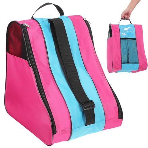 Happyyami Roller Skate Backpack for Kids Lightweight Oxford Ice Skating Bag with Spacious Storage for Inline Skates Protective Gear and Accessories