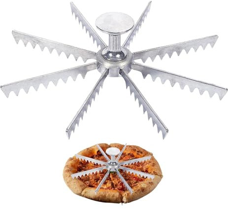 Generisch Cortador de galletas para tartas enteras, cortador de pizza con varios dientes, cortador de galletas para base de tartas, cortador para porciones de tartas, para pizza, pasteles,