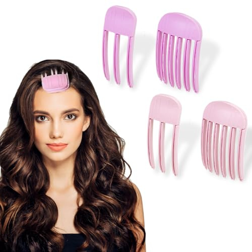 COYUN 4pcs de volumen para flequillo esponjoso, pinzas de volumen para la línea del cabello, clip de volumen para la línea del cabello, sin huellas, clips de elevación de raíces para hombres y mujeres