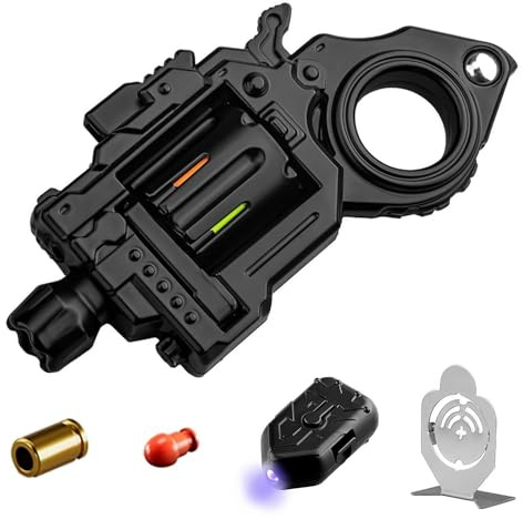 7JI Fidget Toy Pistolet à balles en Caoutchouc, Jouet Anti-Stress pour Adultes, Jouet Anti-Stress, Décompression Rotative, Plusieurs Possibilités de Jeu, Cadeaux de Bureau