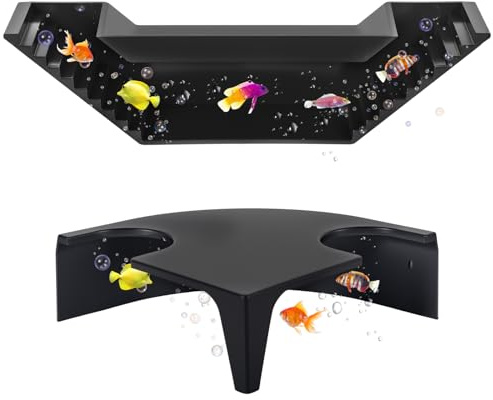 Dwitkul 2er-Set Aquarium Unterirdische Tunnel, Aquarium Höhle,Garnelenhöhle Versteck - Versteckhöhle für Fisch & Garnelen mit 360° Sicht, 2 Größen (21cm/12.8cm), Süß-/Meerwasser-Tauglich.
