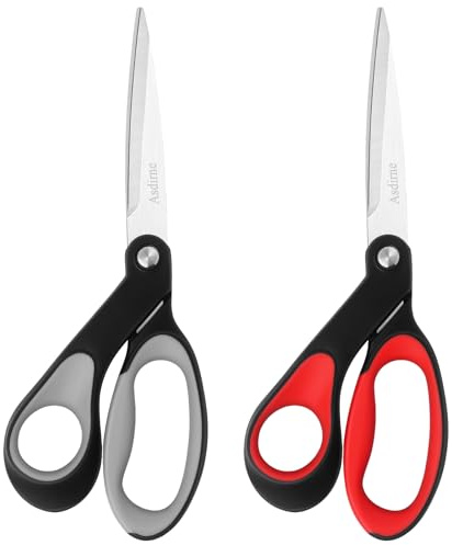Asdirne Forbici da cucito per mancini, forbici da sarto multiuso resistenti, lame in acciaio inox e manico confortevole, adatte per tessuto, 22,9 cm