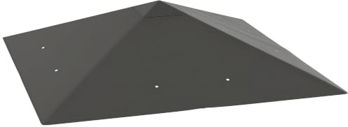 Outsunny reservtak för paviljong 3 x 3 m vattenavvisande paviljongtak UPF30 ersättningsskydd för trädgårdspaviljong reservdelar av Oxford-tyg, 370 g/m², grå