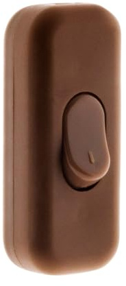 Zenitech - Interruptor Unipolar 2A para Luminaria - Marrón - Diseño Compacto 6 x 3 x 2 cm - Instalación Fácil - Compatible con Iluminación Interior - Ideal para Oficina y Hogar - Construcción Robusta