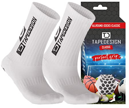 Tapedesign Unisex Allround Classic Socken, Weiß, Einheitsgröße EU