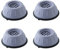 Bailinks 4 PCS Non-Slip Rubber Mats Silent Feet for Washing Machine and Dryer Refrigerator Raise Height Reduce Noise, Grey+Black, Plastic+Rubber, Round