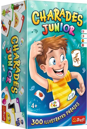Trefl - Junior-familjespel, lösenordsspel, kort med bildlösenord, socialt brädspel för vuxna och barn från 4 år