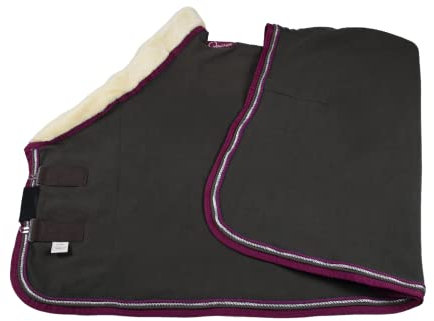 WAGNER Fleece svettfilt med pälskrage (grå-magenta, 155)