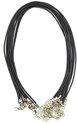 Cordón de Collar de Cuero Artificial con mosquetón, Cuerda Trenzada para Manualidades, Collar con Colgante de cordón de Collar Unisex,10 pcs.